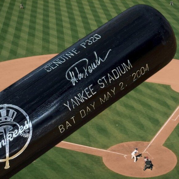 Pro Louisville Slugger Yankee Stadium Bat Day 2004 Jorge Posada Genuine P320 New - Picture 2 of 14